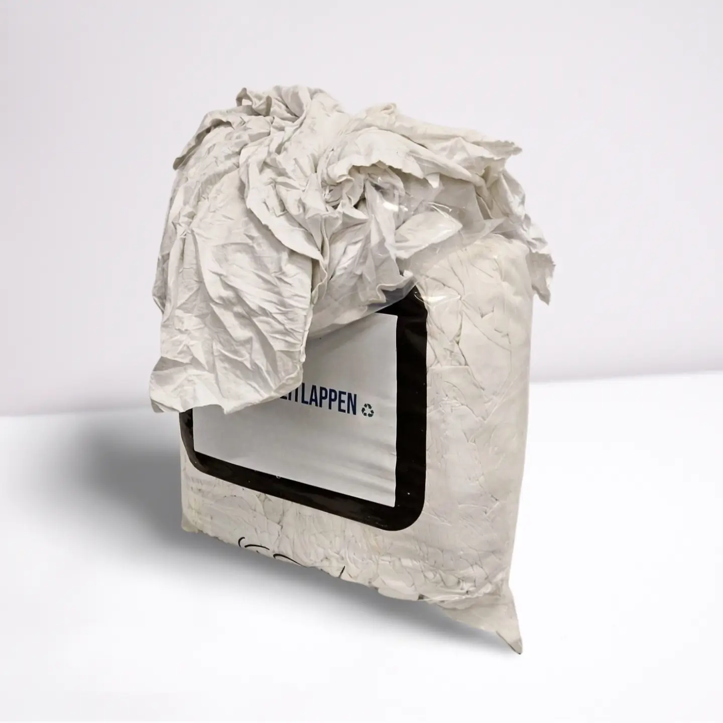 Witte Poetslappen (1e kwaliteit, interlock), 10kg
