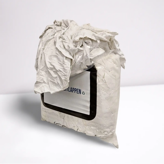 Witte Poetslappen (1e kwaliteit, interlock), 10kg